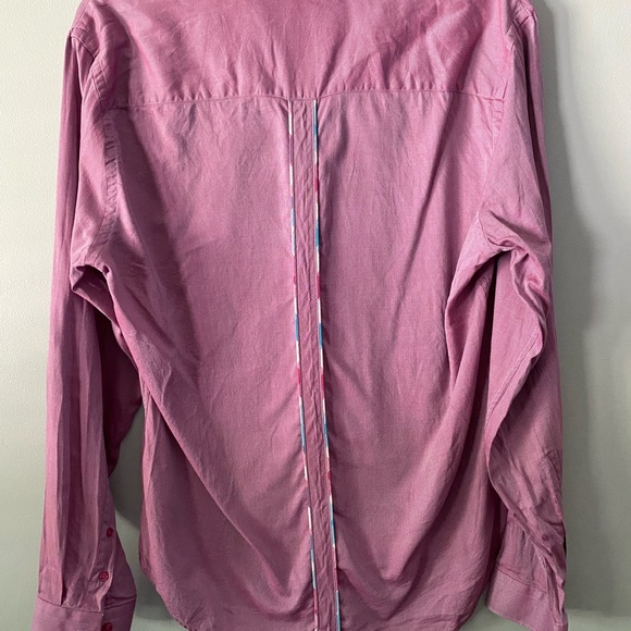 Stone Rose Red Rivet Collection Pink Long Sleeve Button Up with accent on back - Picture 3 of 6